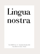 Fascicolo, Lingua nostra : LXXXV, 3/4, 2024, Le Lettere