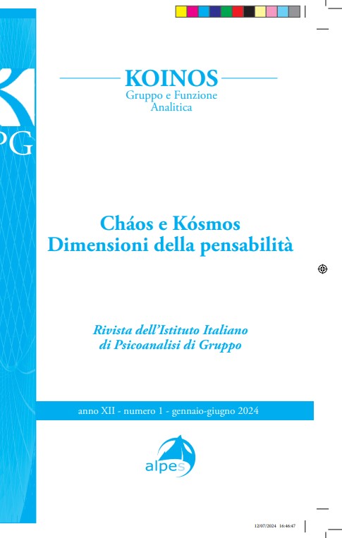 Articolo, La dimensione paradossale del pensiero (parte prima) : Cáos e Kósmos, Alpes Italia