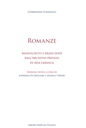 E-book, Romanze : manoscritti e brani editi dall'Archivio privato di Ada Labanca, Libreria musicale italiana