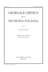 Heft, Giornale critico della filosofia italiana : CIII, 2, 2024, Le Lettere