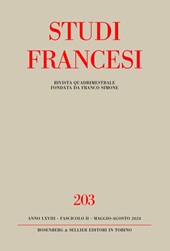 Fascicolo, Studi francesi : 203, 2, 2024, Rosenberg & Sellier