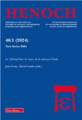 Fascicolo, Henoch : studi storico-testuali su giudaismo e cristianesimo in età antica e medievale : 46, 1, 2024, Editrice Morcelliana