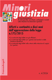 Article, Continuità e discontinuità nello sviluppo tra cura e tutela, Franco Angeli