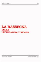 Issue, La rassegna della letteratura italiana : 128, 2, 2024, Le Lettere