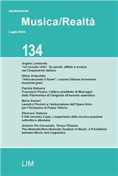 Heft, Musica/Realtà : 134, 2, 2024, Libreria musicale italiana
