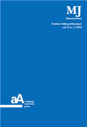 Issue, Mimesis Journal : scritture della performance : 13, 1, 2024, Accademia University Press