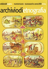 Fascículo, Archivio di etnografia : rivista del dipartimento di scienze storiche, linguistiche e antropologiche, Università degli studi della Basilicata : XIX, 1, 2024, Edizioni di Pagina