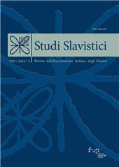 Fascicolo, Studi slavistici : rivista dell'associazione italiana degli Slavisti : XXI, 2, 2024, Firenze University Press