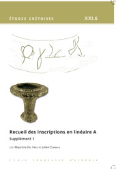 E-book, Recueil des inscriptions en linéaire A : supplément 1, École française d'Athènes