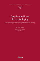 E-book, Openbaarheid van de rechtspleging : Het spanningsveld tussen openbaarheid en privacy, Koninklijke Boom uitgevers