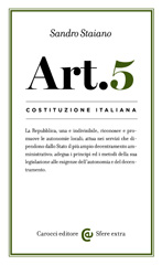 E-book, Costituzione italiana : articolo 5, Staiano, Sandro, 1955-, Carocci