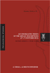eBook, An onomastic index of the Minaic inscriptions (6th-1st centuries BCE), "L'Erma" di Bretschneider