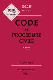 E-book, Code de procédure civile 2025 annoté, Éditions Dalloz