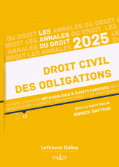 E-book, Annales Droit civil des obligations 2025, Éditions Dalloz