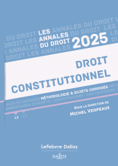 E-book, Annales Droit constitutionnel 2025, Éditions Dalloz