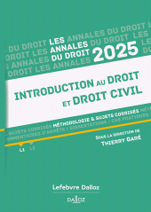 E-book, Annales Introduction au droit et droit civil 2025, Éditions Dalloz