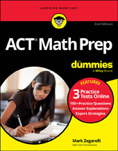 E-book, ACT Math Prep For Dummies : Book + 3 Practice Tests Online, For Dummies