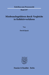 E-book, Missbrauchsgefahren durch Vergleiche in Kollektivverfahren., Quack, David, Duncker & Humblot