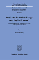 E-book, Was kann die Verbandsklage vom KapMuG lernen? : Untersuchung zentraler Regelungen des VDuG im Vergleich zum KapMuG., Duncker & Humblot