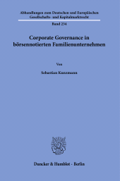 E-book, Corporate Governance in börsennotierten Familienunternehmen, Duncker & Humblot