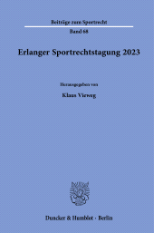 E-book, Erlanger Sportrechtstagung 2023, Duncker & Humblot