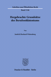 E-book, Hergebrachte Grundsätze des Berufssoldatentums, Duncker & Humblot