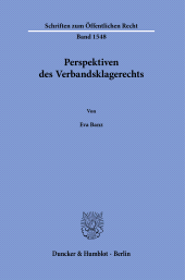E-book, Perspektiven des Verbandsklagerechts, Duncker & Humblot