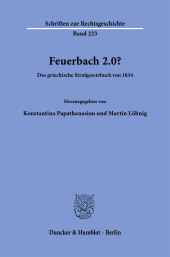 E-book, Feuerbach 2.0? : Das griechische Strafgesetzbuch von 1834, Duncker & Humblot