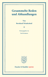 E-book, Gesammelte Reden und Abhandlungen : Hrsg. von Paul Oertmann, Duncker & Humblot