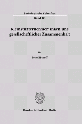 E-book, Kleinstunternehmer*innen und gesellschaftlicher Zusammenhalt, Duncker & Humblot