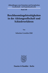 m, Beschlussmängelstreitigkeiten in der Aktiengesellschaft und Schiedsverfahren, Duncker & Humblot