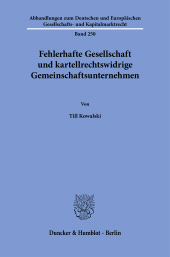 E-book, Fehlerhafte Gesellschaft und kartellrechtswidrige Gemeinschaftsunternehmen, Duncker & Humblot
