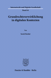 E-book, Grundrechtsverwirklichung in digitalen Kontexten, Duncker & Humblot