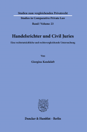 E-book, Handelsrichter und Civil Juries : Eine rechtstatsächliche und rechtsvergleichende Untersuchung, Duncker & Humblot