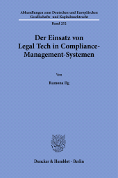 E-book, Der Einsatz von Legal Tech in Compliance-Management-Systemen, Duncker & Humblot
