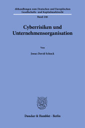 E-book, Cyberrisiken und Unternehmensorganisation, Duncker & Humblot