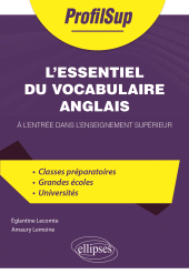 E-book, L'essentiel du vocabulaire anglais à l'entrée dans l'enseignement supérieur, Édition Marketing Ellipses