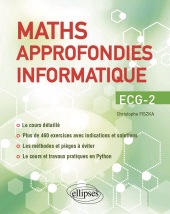 E-book, Maths approfondies : Info : ECG-2 : Cours détaillé, méthodes et exercices corrigés, Édition Marketing Ellipses