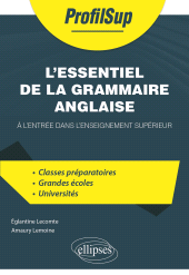 E-book, L'essentiel de la grammaire anglaise à l'entrée dans l'enseignement supérieur, Édition Marketing Ellipses