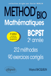 eBook, Mathématiques BCPST 2e année : 212 méthodes et 90 exercices corrigés, Édition Marketing Ellipses