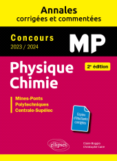 E-book, Physique-Chimie MP : Annales corrigées et commentées : Concours 2023/2024, Édition Marketing Ellipses