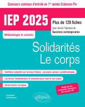 E-book, CONCOURS COMMUN IEP 2025 : Solidarités / Le corps, Édition Marketing Ellipses