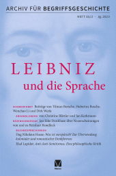 E-book, Archiv für Begriffsgeschichte. Band 65,2 : Schwerpunkt: Leibniz und die Sprache, Felix Meiner Verlag