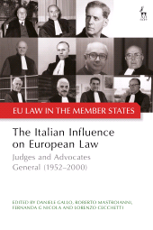 E-book, The Italian Influence on European Law : Judges and Advocates General (1952-2000), Hart Publishing