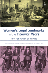 eBook, Women's Legal Landmarks in the Interwar Years : Not for Want of Trying, Hart Publishing