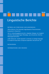 E-book, Linguistische Berichte Heft 277, Helmut Buske Verlag