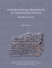 m, Unpublished Bo-Fragments in Transliteration III (Bo 6087-Bo 6434), ISD