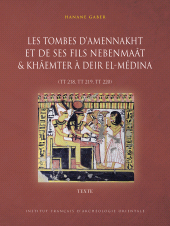 E-book, Les tombes d'Amennakht et de ses fils Nebenmaat et Khaemter a Deir el-Medina (TT 218, TT 219, TT 220), ISD