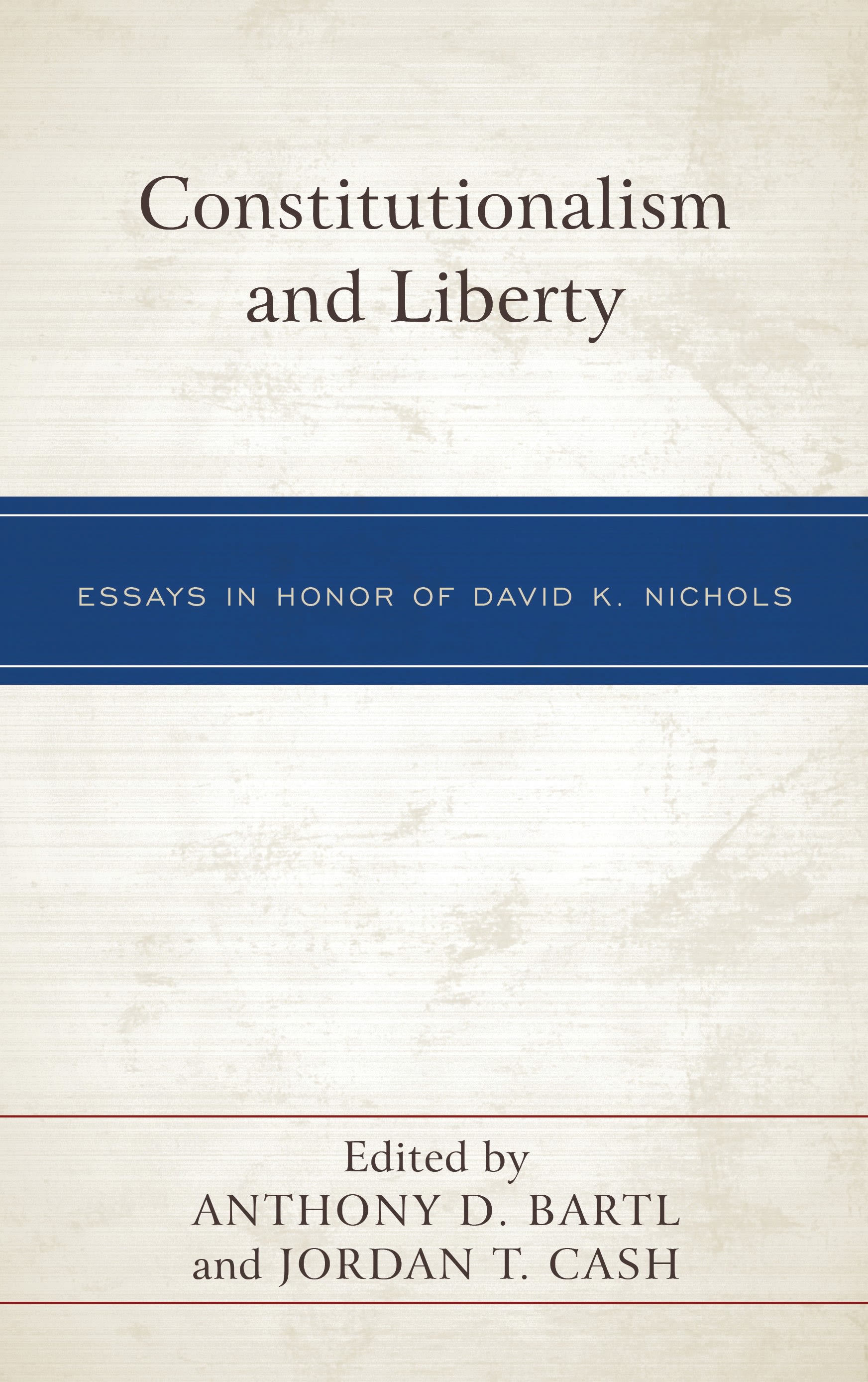 E-book, Constitutionalism and Liberty : Essays in Honor of David K. Nichols, Lexington Books