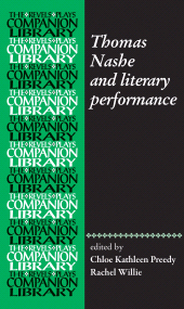 E-book, Thomas Nashe and literary performance, Manchester University Press